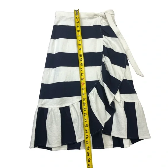J. Crew Women's Navy/White Striped Cropped Tank Top XS/Rugby Knit Wrap Skirt XXS - Picture 9 of 15